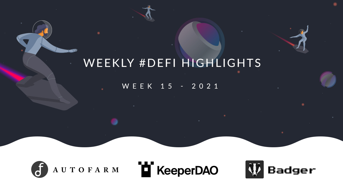 crypto_copia's tweet photo. It's #DeFi Wednesday! This week in our highlights we feature two #DeFi projects pushing significant milestones as well as a yield optimizing DeFi tool which we think everyone should know about.

Get ready for @Keeper_DAO, @BadgerDAO, and @Autofarm 👇👇 https://t.co/JS8Zc3Ik38