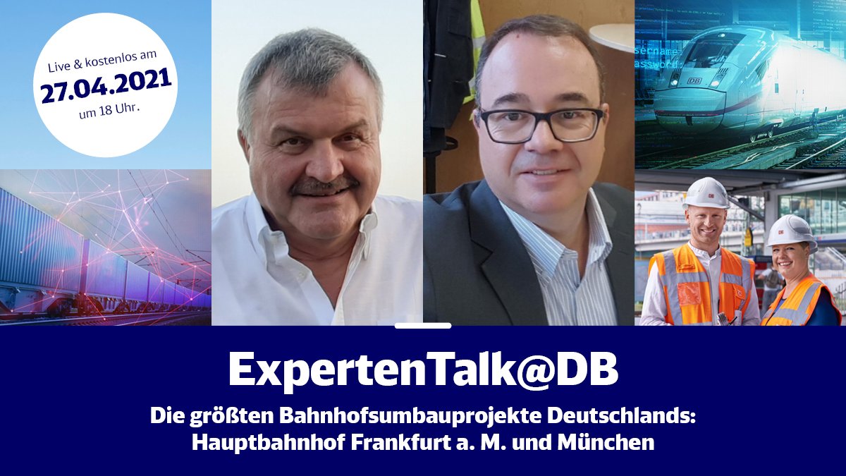 In einer inspirierenden Session teilen unsere Experten ihre Erfahrungen und geben Einblicke in spannende Bauprojekte der DB. Jetzt anmelden 👉bit.ly/3uNhPVR 

#Bauprojekt #DB #Bahn #Muenchen #Arbeitgeber #Experten #Talk #Frankfurt #Arbeitgeber #Arbeitgeberin #Ingenieur