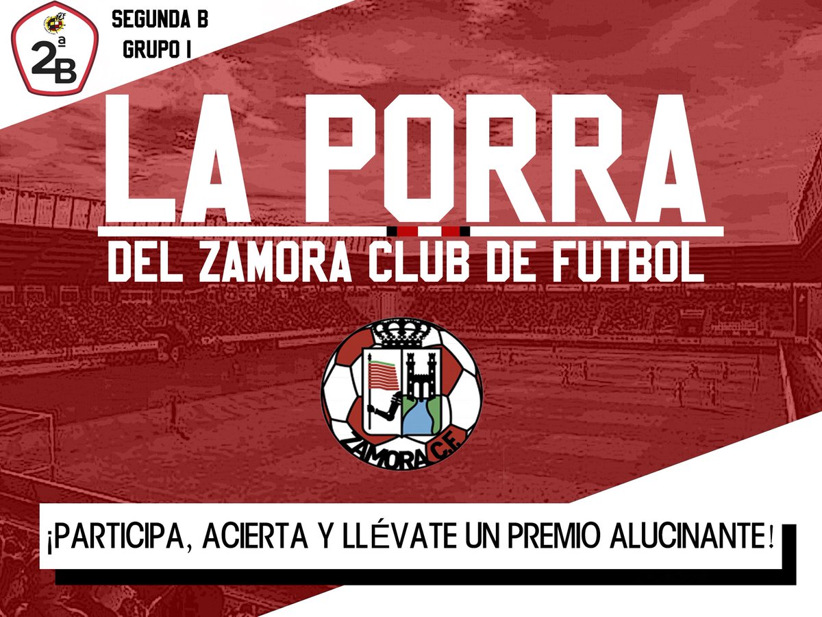 ZCFoficial's tweet photo. PARTICIPA🔥👋🏻|

Participa con nosotros en la porra del ZCF 👏🏻✌🏻

Utiliza el hashtag #ZamoraCultural, menciónanos con tu pronóstico para el partido frente al @CyDLeonesa, acierta y entra en el sorteo de un premio genial. 🎁  

#VamosMiZamora https://t.co/sISXBNs6vO
