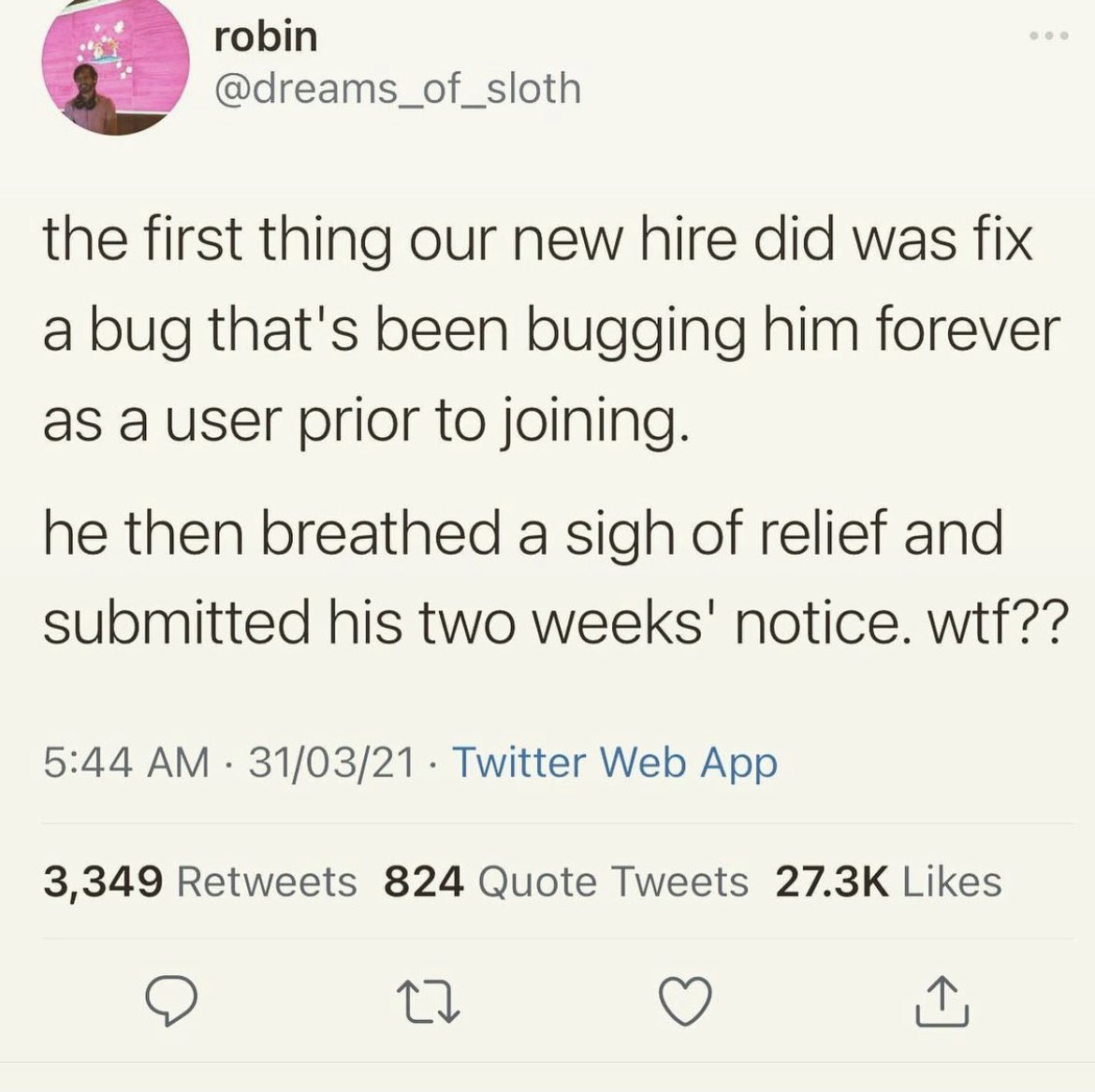 thedigiscript's tweet image. Who else wants to work with someone as enthusiastic as this?!
———————————————————
👉🏾Follow @thedigiscript for more👈🏾
———————————————————
Save this post for later.
#memes #codememes #digiscript