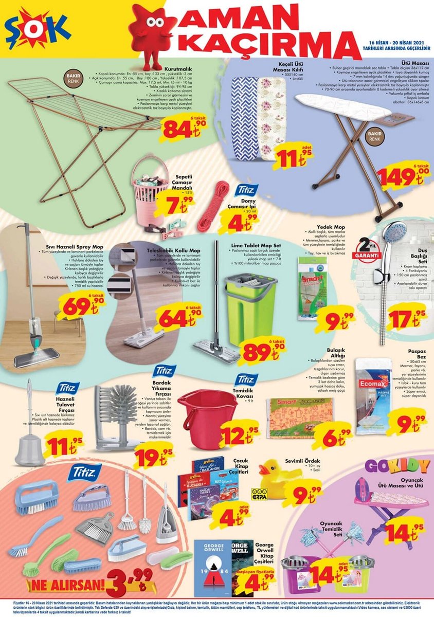 ŞOK 16 NİSAN CUMA AKTÜEL ÜRÜNLER

#yasaklar 
#YazıklarOlsun #KısıtlamaylaİlgiliFikrim #128MilyonDolarNerede 
#Çarşamba 
#SağlıkçıyaEsnekÇalışma 
#NeKadarEtkiliOlur 
#Maşallah 
#MilliTeknolojiHamlesi