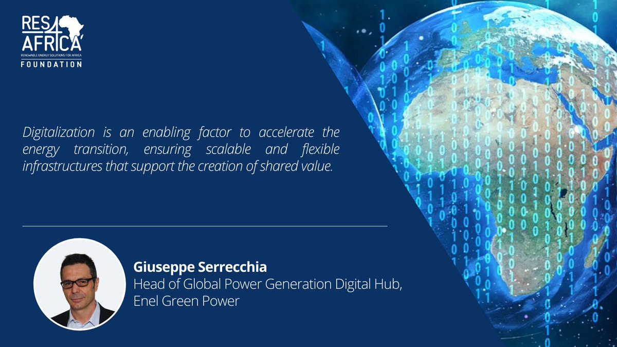 RES4Africa's tweet photo. Giuseppe Serrecchia from EGP intervened during RES4Africa's webinar "Disruptive Technologies for Africa: Riding the Wave of the Digital Revolution"

#digitalization #innovation #sdg7 https://t.co/NFodSIBULM