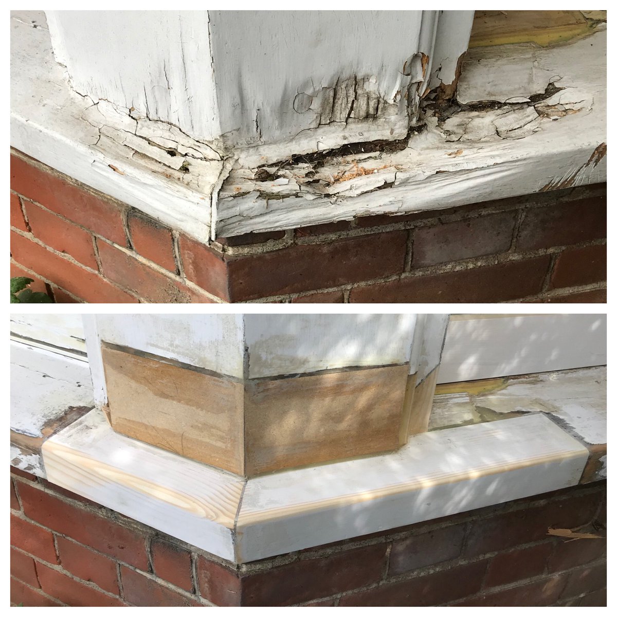 all_things_sash's tweet image. Before and after... a repair using Dry Flex 4 from @repaircareuk #timberrepair #sashwindow #resinrepair
