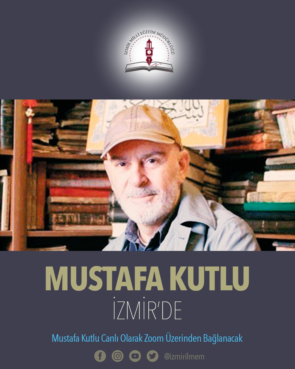 YAZAR MUSTAFA KUTLU İZMİR'DE

Yazar Mustafa KUTLU İftar sonrası Sohbet programı ile İzmir MEM ' in misafiri olarak öğretmenlerimiz ile bir araya geliyor.
<a href="/ziyaselcuk/">Ziya Selçuk</a> <a href="/tcmeb/">Millî Eğitim Bakanlığı</a>
<a href="/yahsiomer/">Dr. Ömer YAHŞİ</a> <a href="/yskosger/">Yavuz Selim KÖŞGER</a>