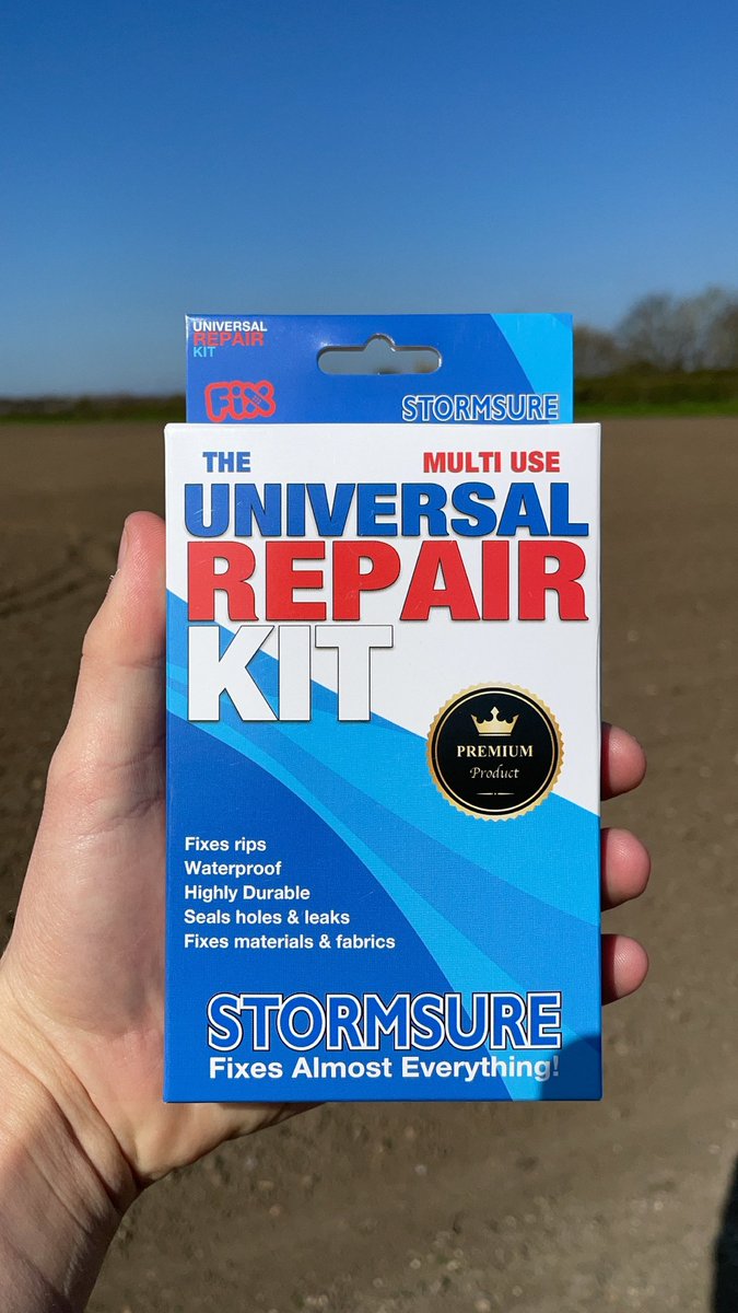 The Universal Repair Kit is now in new and improved packaging (and its more environmentally friendly). 
You should definitely go check it out!
stormsure.com/stormsure-univ…

*btw all of the premium products are absolute steals - you get so much in them*