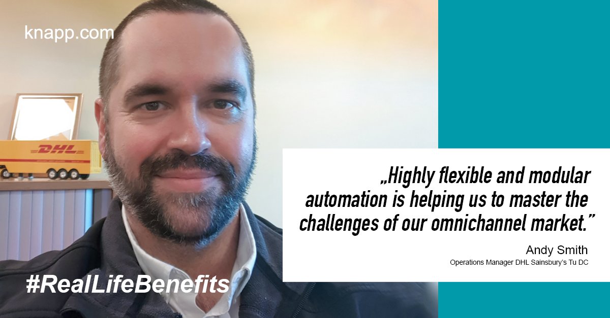 KNAPP_AG_de's tweet photo. #RealLifeBenefits
“We can ensure store-friendly deliveries to our outlets and perfectly sequenced e-commerce orders for our internet customers at maximized productivity and minimized operational cost”, says Andy Smith, Operations Manager DHL Sainsbury’s Tu DC.
#weareknapp https://t.co/LdIhUwVIsc