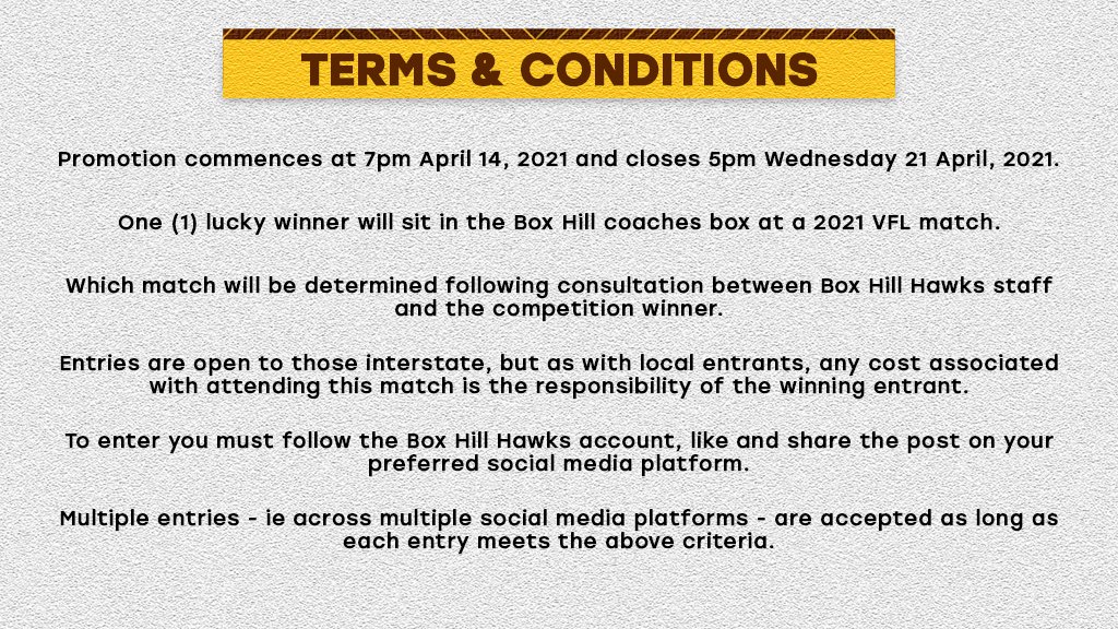 BoxHillHawks's tweet image. Want to win a day in the coaches box? Yeah, of course you do! T&amp;amp;Cs below: