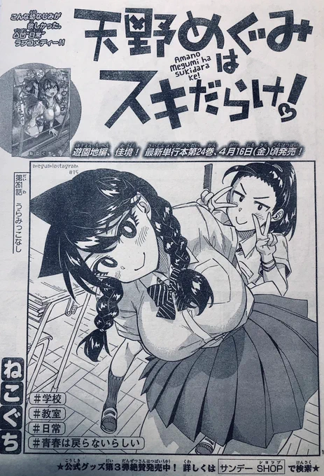 水曜日!週刊少年サンデー20号の日です。
「#天野めぐみはスキだらけ!」第261話、
今週は恨みっこなし!っていう感じです。 