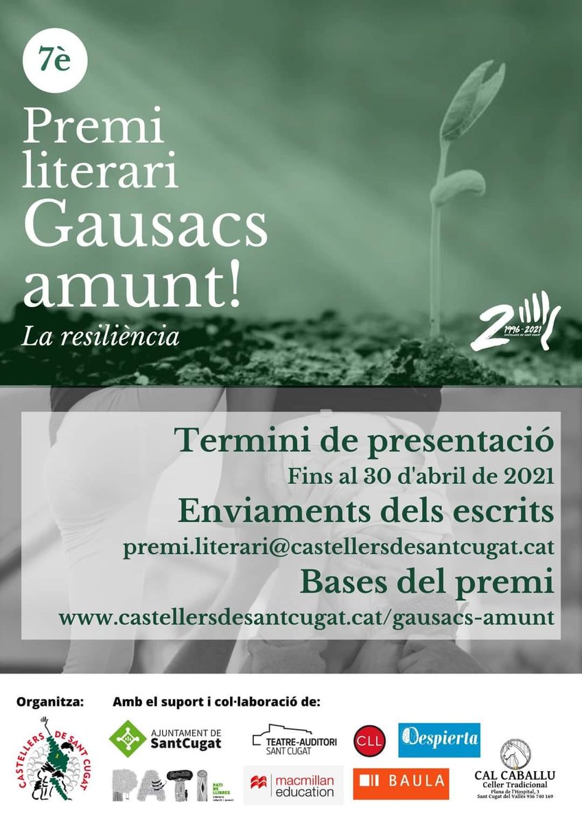CastellsCat's tweet photo. 🐲🌹📖Les colles escalfen motors per #SantJordi21! 

📚Presentació "Una aleta blau-verda" @CCEsperxats 
🖋️Jocs florals i premis literaris @gausacs @cvg_cat 
🖌️Concurs de dibuix @CdBCN 

#PerSantJordiCastells #castells #JocsFloralsCVG #BeneidaBogeria https://t.co/Zx48wNLS0x