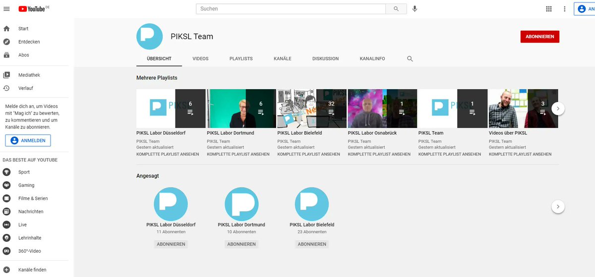 PIKSLTEAM's tweet photo. Jetzt gibt es den #PIKSL Team #YouTube Channel, auf dem alle Kanäle und Videos der einzelnden #Labore gebündelt zu finden sind. Schaut gerne vorbei. 😉
https://t.co/qynlDILhFj https://t.co/1ADvWJOsPY