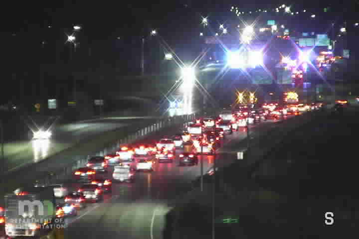 WCCOAMTraffic's tweet photo. Both directions of Hwy 169 closed until further notice to clear a Multi Car crash with injuries. Traffic currently being diverted onto 94 https://t.co/s3WNhpgwYR