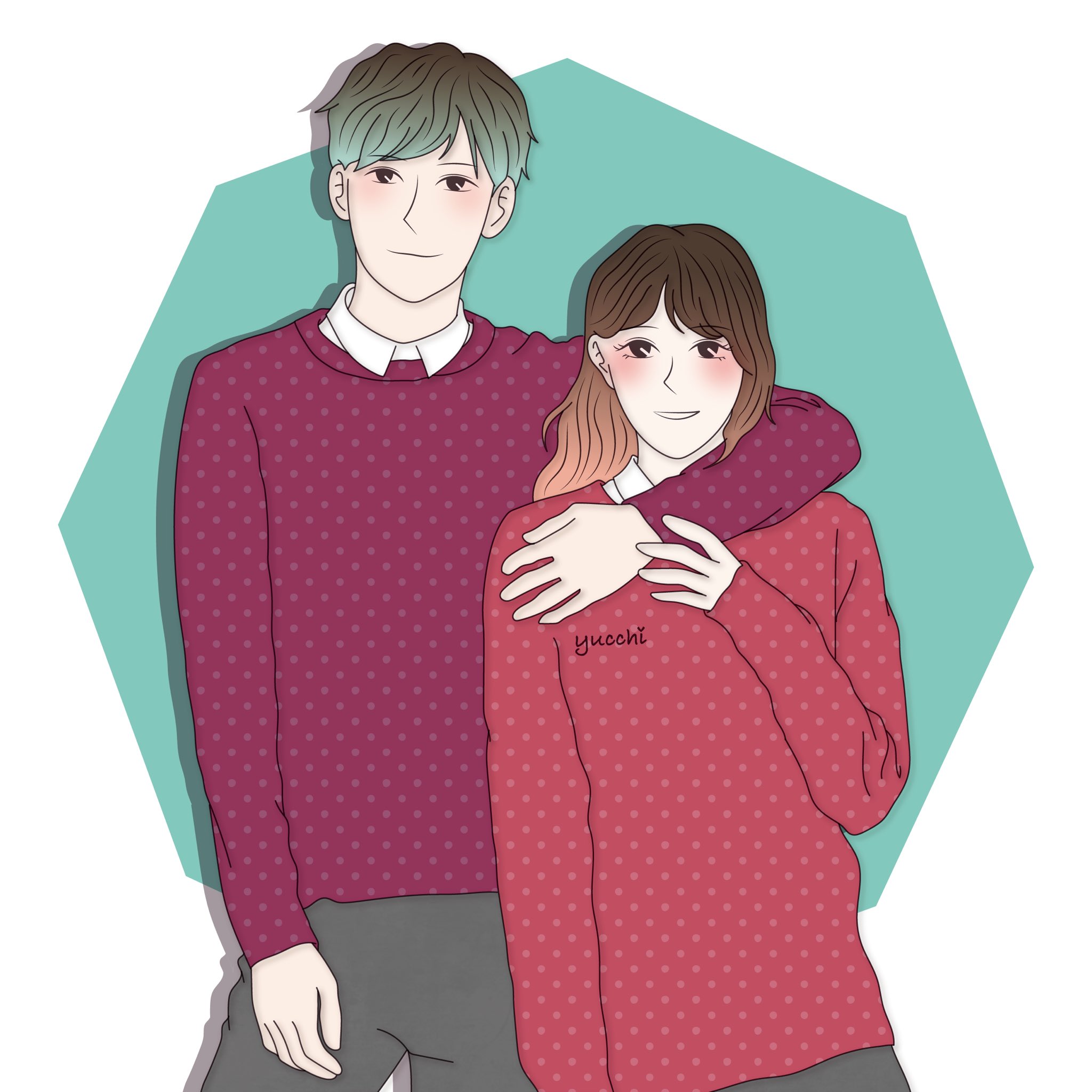 𝕪𝕦𝕔𝕔𝕙𝕚 ୨୧ 21 4 13 ୨୧ なんでもお揃いがいいの イラスト 絵描きさんと繋がりたい イラストレーターさんと繋がりたい 女の子イラスト カップル カップルイラスト みんなで楽しむtwitter展覧会 春の創作クラスタフォロー