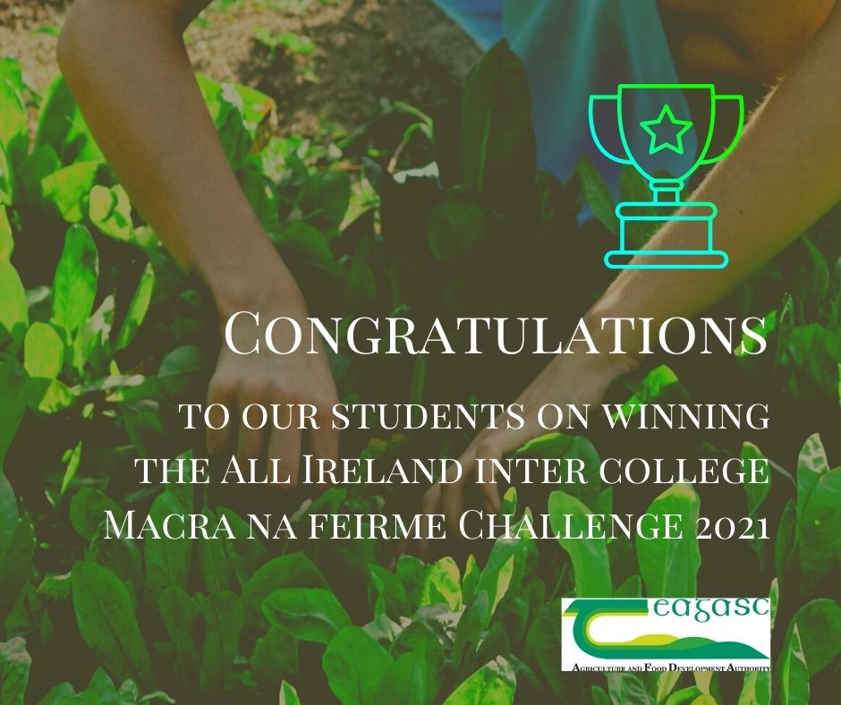 It is with great delight for us to announce that our students at the Teagasc College of Amenity Horticulture have won the All Ireland Inter College @MacranaFeirme Challenge 2021. Congratulations and thank you to all of the students that participated in this event. @teagasc