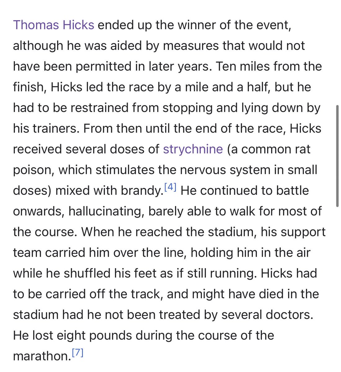 0ldoini's tweet image. The wikipedia page for the 1904 Olympics Men’s Marathon might be my favourite Wikipedia page ever