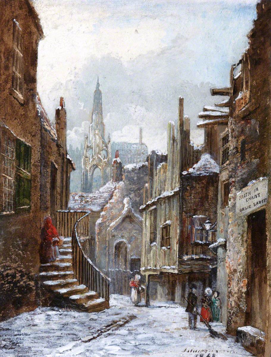 If you are missing #Edinburgh we can bring it to you!  Our front of house staff have chosen collection works that mean the world to them.  Rachel Weir loves 'Dunbar Close, Edinburgh' by Jane Stewart Smith (1839–1925)
Read about it here:
ow.ly/bWyP50Em7LJ