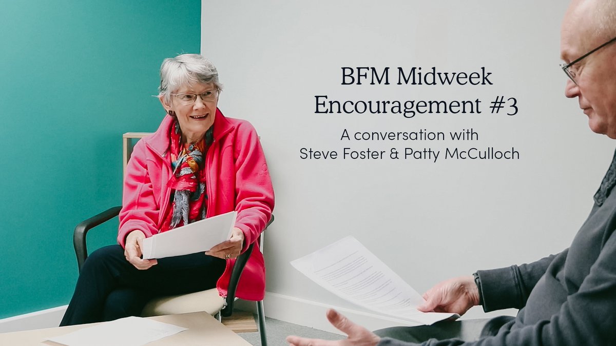 The next instalment of our BFM Midweek Encouragements is tonight at 19.00! Hear from Steve & Patty as they discuss what stage the building project is at, and what you can be doing during this time.