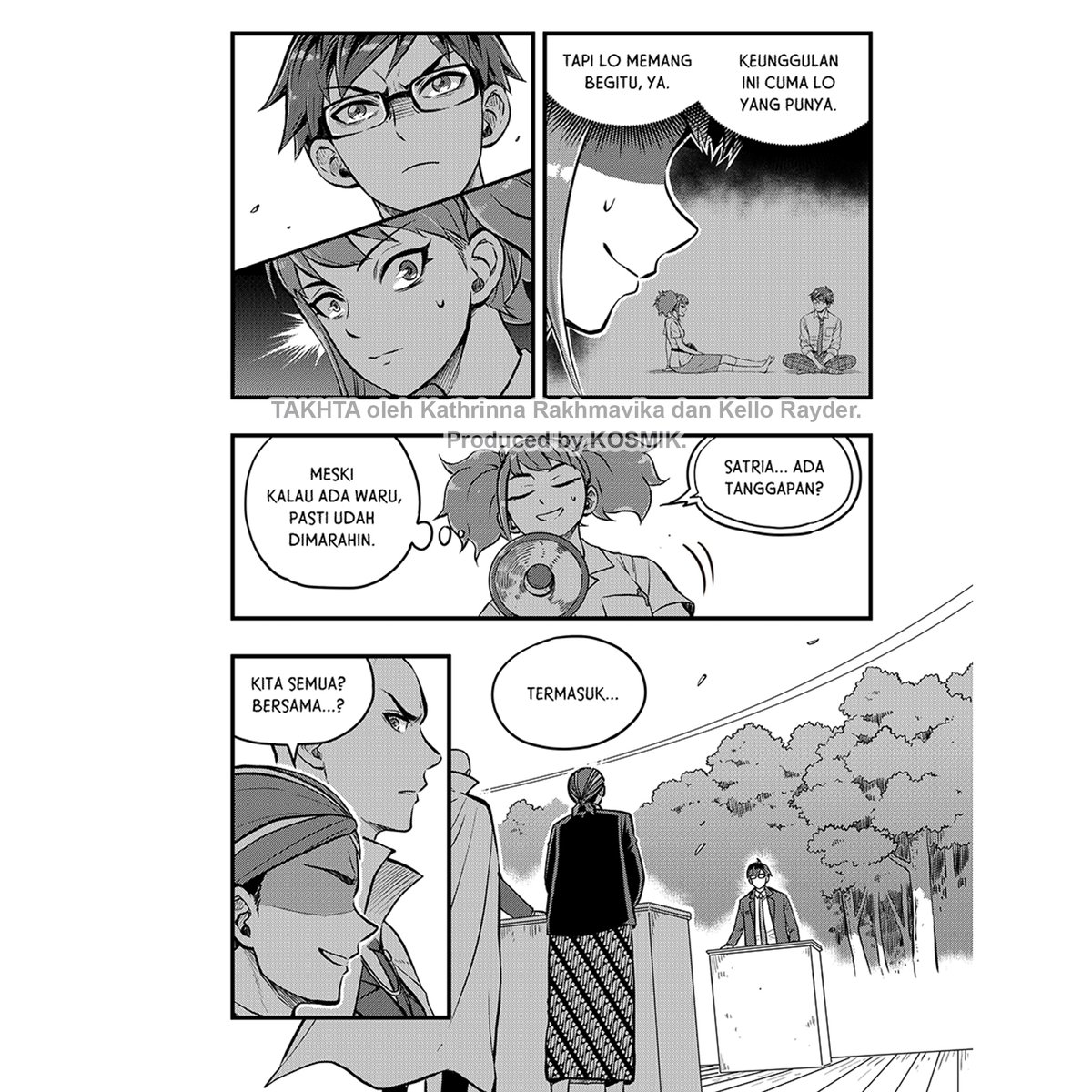 Damar menggunakan kartu AS untuk memutarbalikkan keadaan. Bisakah Jun melawan? Di mana keberadaan Waru yang tiba-tiba menghilang?
Chapter 11 #KomikTakhta oleh saya dan @kello_rayder dan diproduksi @kosmiknetwork sudah rilis!
Silakan baca di https://t.co/mxGnTOJE4K :)