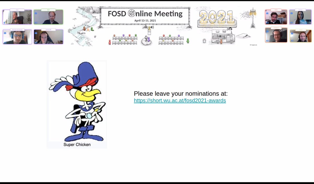 #FOSD2021 a meeting of superchickens!