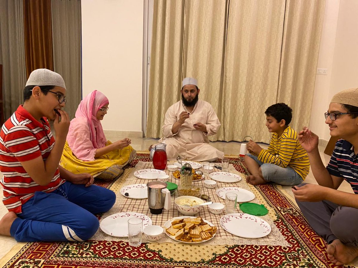 Iftar at Khalid Rasheed Farangi Mahali"s house in Lucknow om first day of #Ramzan2021 #Iftar