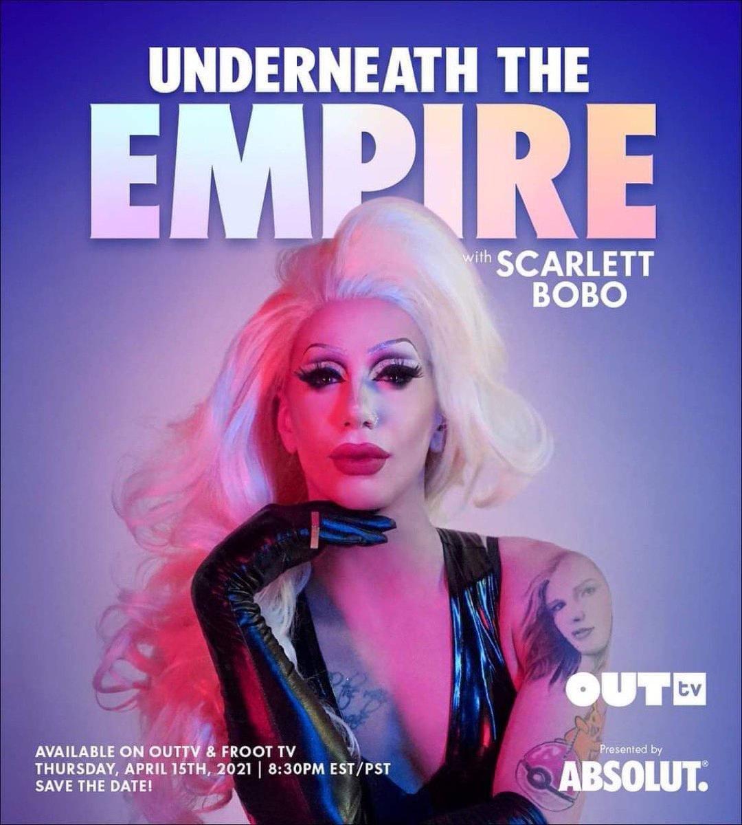 Tune in tomorrow to see #hausMuddy , <a href="/ItsScarlettBobo/">Scarlett BoBo STREAM “JEALOUSY” NOW!</a> and <a href="/AbsoluteVodoka/">Vodoka</a> in the “Underneath the Empire” documentary on <a href="/OUTtv/">OUTtv</a> 

#ScarlettBobo #AbsolutEmpiresBall #Absolut #AbsolutVodka #QueerFilm #OutTV #Drag #TorontoDrag #lgbtq #lgbtqfilm #igr #igrrugby #MuddyYorkRFC #withYou