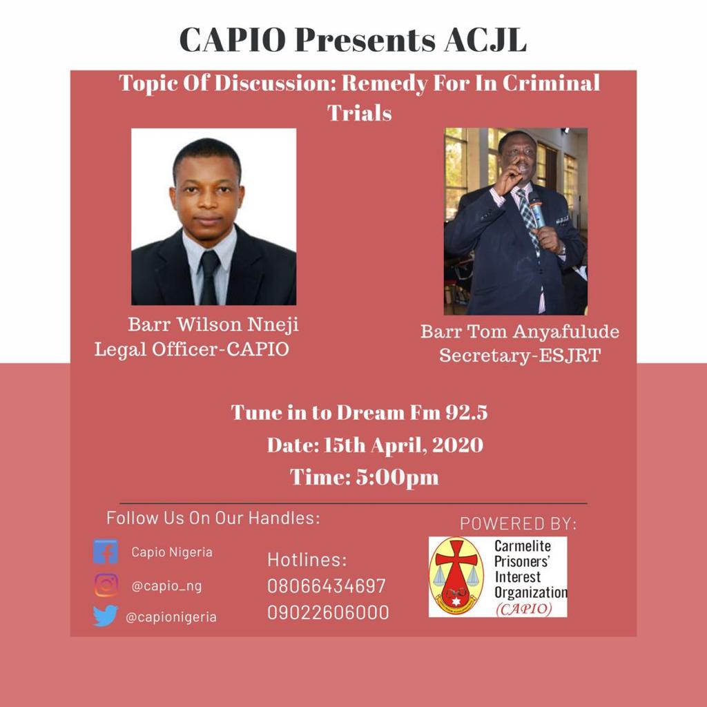 capionigeria's tweet photo. Remedies to delays in criminal trials
It is a constitutional right for an accused person to access speedy trial & if this right is breached, the accused can apply for accelerated trial
Click https://t.co/PA6b8UE16N learn from Anyafulude, Nneji & .@Ezinne_amaka
#ACJA #042acjl https://t.co/aNG62WLwqK
