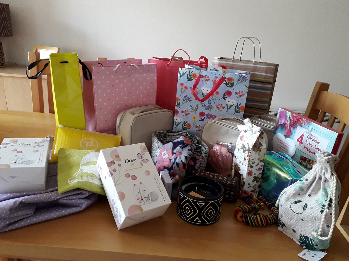 SIRossendale's tweet photo. The Rossendale #Soroptimists have been working hard to collect donations for Eid &amp; Easter to donate to local women's refuges. 💓😍

Here are some of our donations, including an amazing bundle of gifts from Marc Kirker at Spencer Hayes Group. 

Well done everyone. 👏👏 https://t.co/q81tnrvKKG