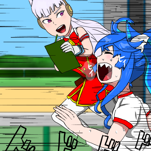 #ウマ娘 #イラスト
ゴールドシップ×ツインターボ 