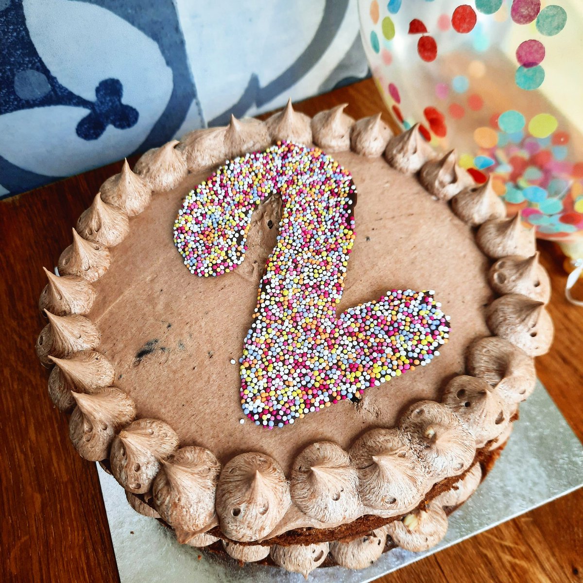CorianderCooks's tweet photo. Can't believe my little wildling is 2 already!!! Baked @Nigella_Lawson marble cake with chocolate ermine frosting to celebrate. #homemade #baking https://t.co/7qHoY2Y7Wo