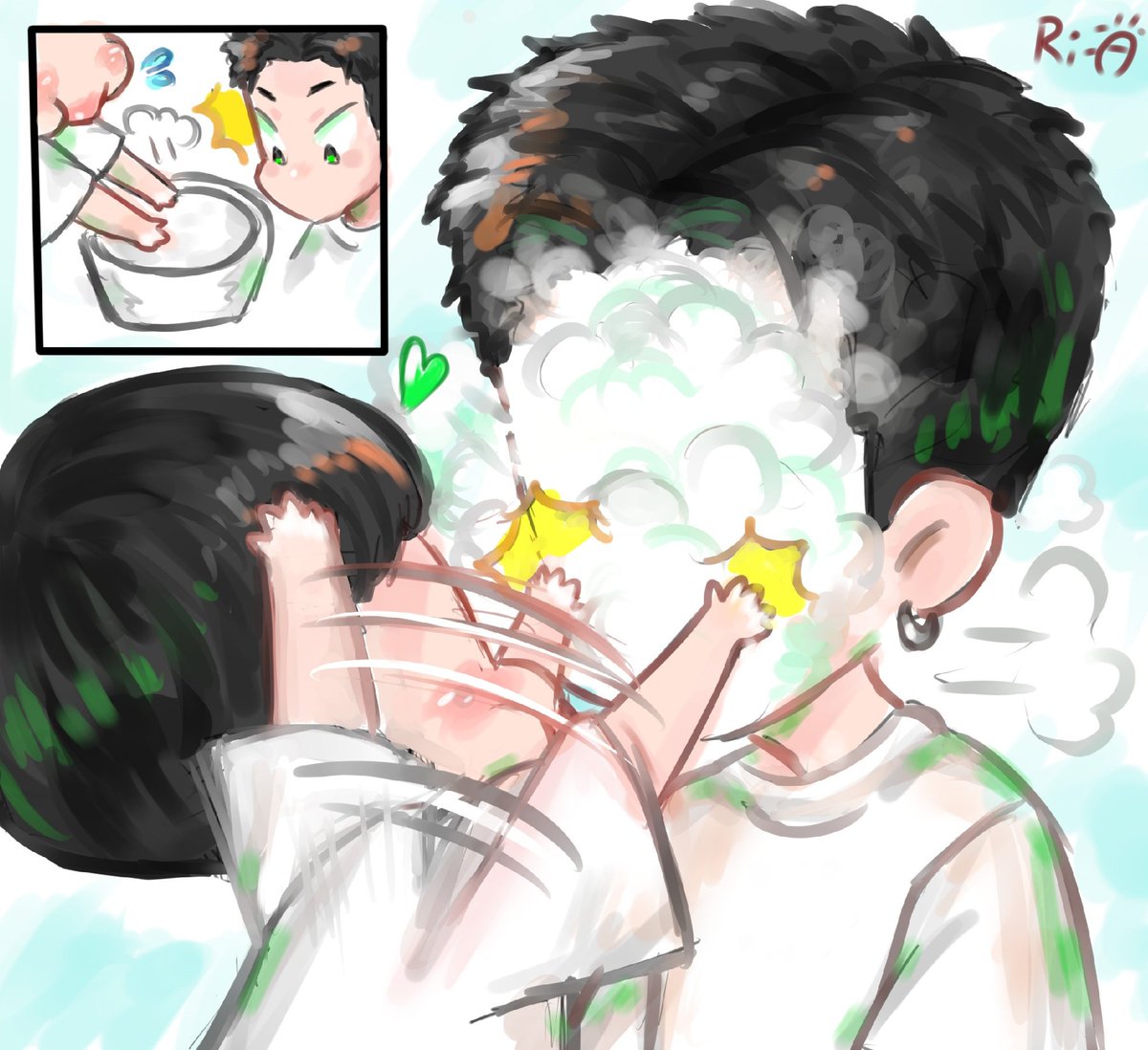 ManekoVenoxe's tweet photo. 💚👨👉☁️👶💚
💚👶💨☁️👨☁️

#OffGunfanart
#ออฟกัน https://t.co/oj9jbPez2g