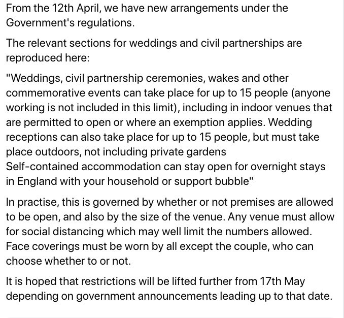Here is the latest information regarding current coronavirus restrictions.