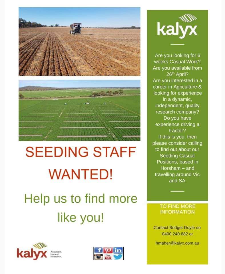 🌱🌾Anyone know of some handy tractor drivers 🚜, keen to see the country side 🌏. Please let me know!!