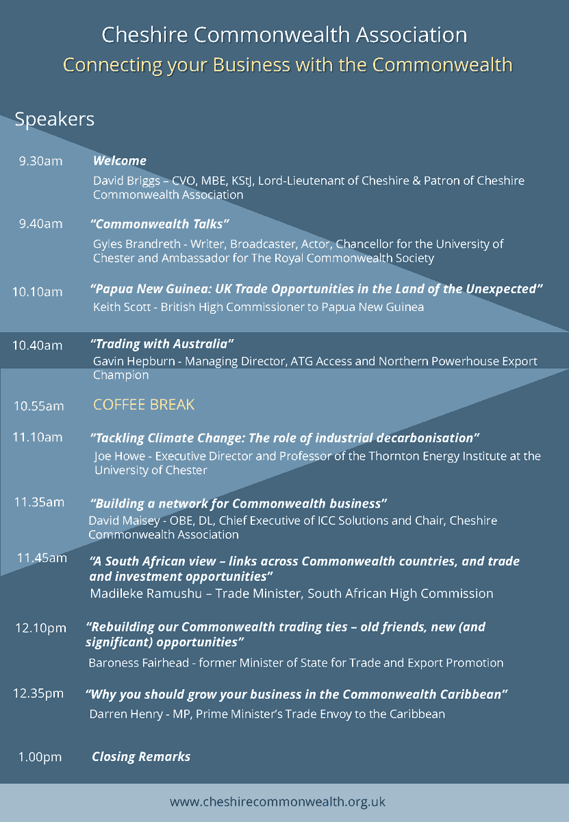 CCACommonwealth's tweet photo. 🚨NEXT WEEK🚨

💻Connecting your Business with the #Commonwealth
📅Thursday 22nd April
🕤 9.30am - 1pm

In partnership with @tradegovuk

Register now ➡️ https://t.co/9zHbNj7Syt https://t.co/1k1N7S6YiQ