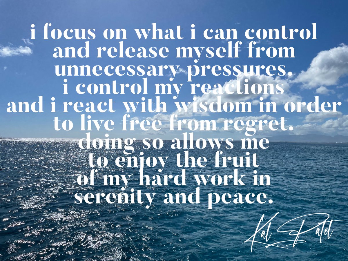 cpkalpatel's tweet photo. Happy Wednesday, take some time and reflect on what you really have control over. #liveregretfree #controlwhatyoucan #controlyourreaction #enjoyserenity #enjoypeace https://t.co/VcmMADMgxG