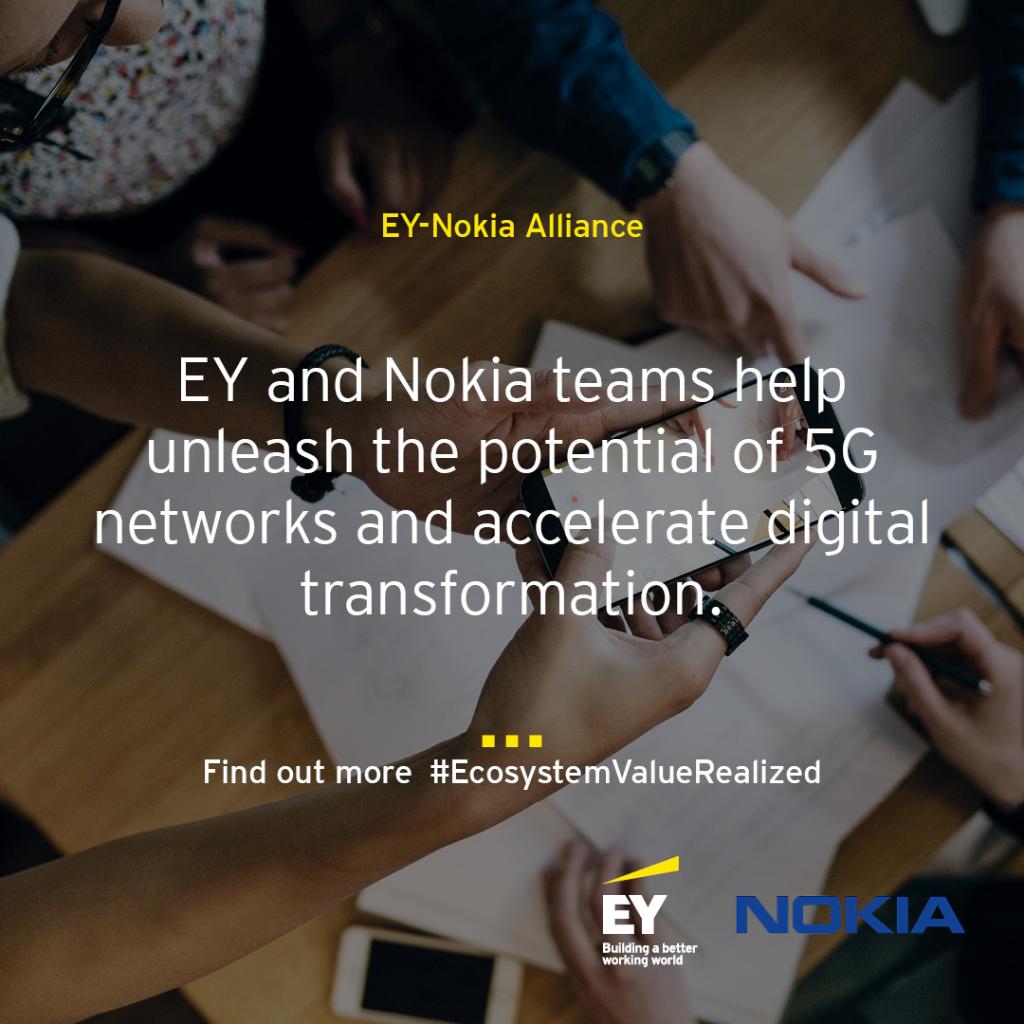 Pleased to see the announcement of the EY-Nokia alliance and looking forward to helping businesses unlock the power of #5G and drive digital transformation: spr.ly/6017HFkCc
