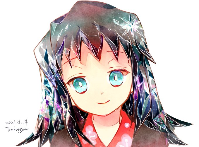 とむくれそん@10月末ネップリ予定さんがTwitterに投稿した真菰(鬼滅の刃)のイラスト。