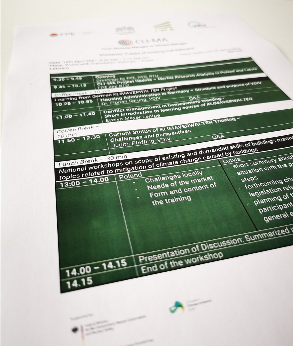 An intensive day for CLI-MA Project discussing the future of housing management in Poland and Latvia with over 60 different stakeholders from the housing sector. 
#housing #climatemanager #buildings #onlineworkshop <a href="/IWO_Berlin/">IWO e.V.</a> <a href="/FPE_pl/">Fundacja Poszanowania Energii</a>