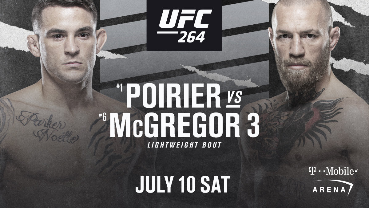 BREAKING: Dustin Poirier vs Conor McGregor III is official for #UFC264.
📍T-Mobile Arena, Las Vegas. https://t.co/vlgjgnVjP5