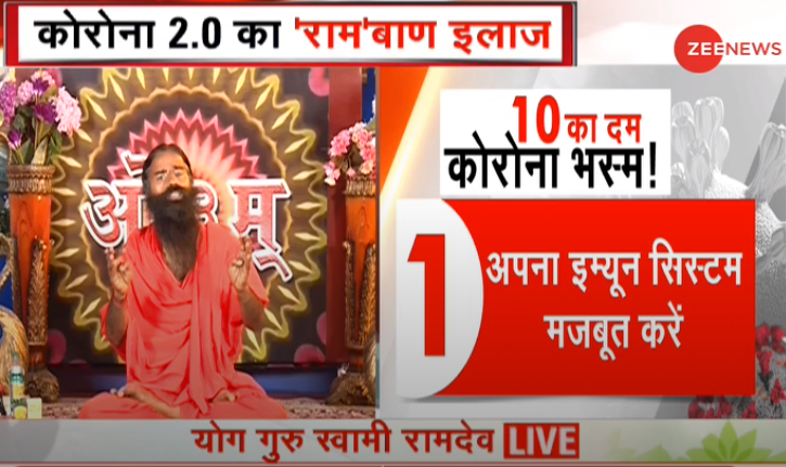ZeeNews's tweet photo. #TaalThokKe: देसी नुस्खों से दम तोड़ेगा कोरोना
#RamdevOnZee पर स्वामी रामदेव से पूछें सवाल
@yogrishiramdev @AmanChopra_
Watch- https://t.co/m8ZUVd7ffH https://t.co/P04foi0p1X