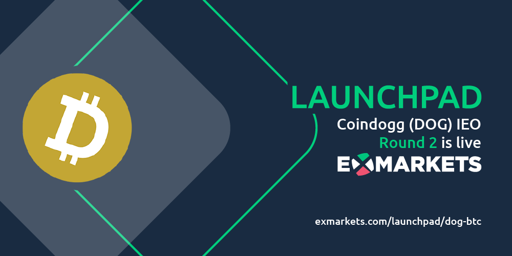 ex_markets's tweet photo. Round 2 of #CoinDogg (DOG) IEO is now LIVE 🥳

🔸The token price is $0.01 USD. In addition, it comes with a 5% bonus👌
Currencies: #BTC, #ETH, and #USDT.

Accelerate the mainstream adoption of #cryptocurrency with #DOG on #ExMarkets⤵️

🔗 https://t.co/G5a4hoc9Cb https://t.co/kh1DExQYBU