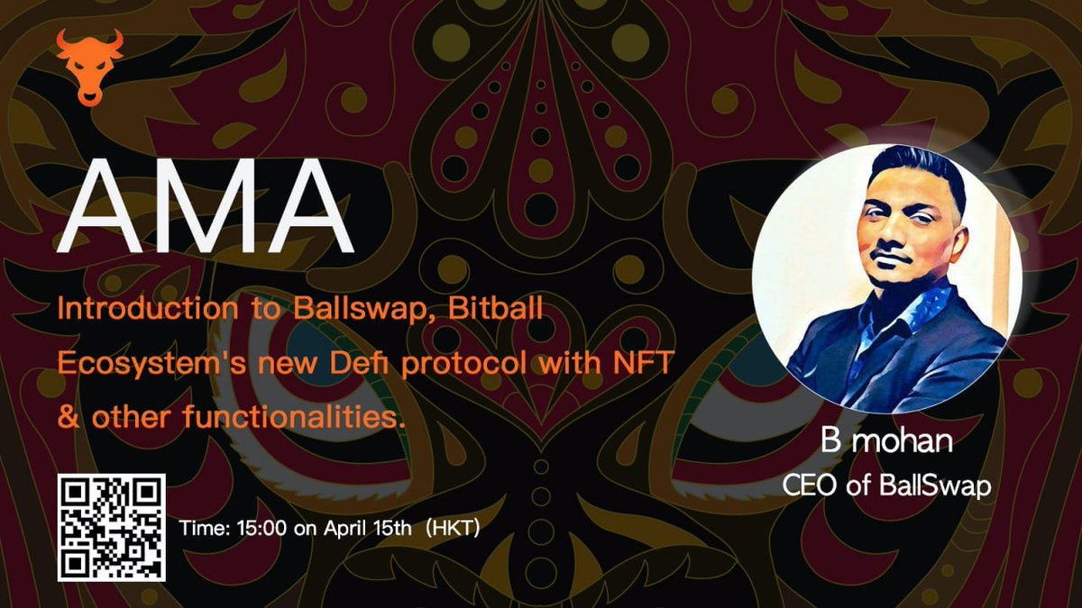 We are excited to announce our AMA on #Bitribe with #BallSwap, Bitball ecosystems new DeFi protocol with NFT &amp; other functionalies.🚀🚀

⏰15:00 April 15th (HKT)

📌Join us at t.me/bitribeofficial