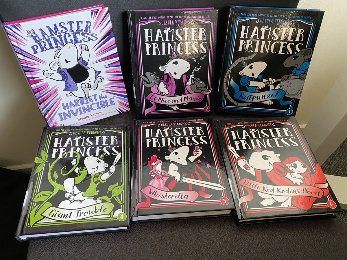 One of the best things about starting a new #Primary #library from scratch, is having the students suggest books!  Quite a few students request the #HamsterPrincess series by <a href="/UrsulaV/">Kingfisher & Wombat</a> 
I’m going to have some very happy students tomorrow when I show them 😍 #middlegrade
