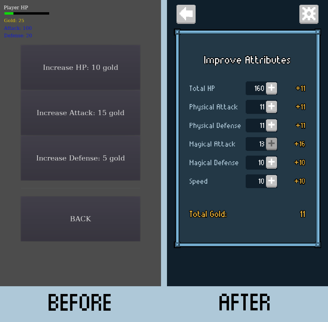 VaskivoDev's tweet photo. One year ago, @nmat and I entertained ourselves by building a game prototype in the easter weekend.
Seven months later I quit my job and picked it up, trying to make it a reality.
In some weeks, I plan to release it to the world.
Here's an April 2020/2021 comparison. https://t.co/Y9uf1VJswc