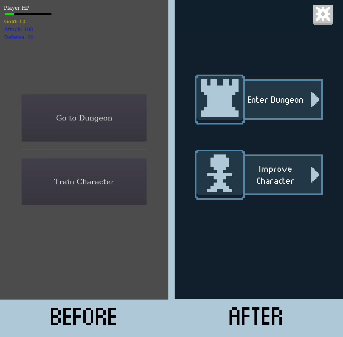 VaskivoDev's tweet photo. One year ago, @nmat and I entertained ourselves by building a game prototype in the easter weekend.
Seven months later I quit my job and picked it up, trying to make it a reality.
In some weeks, I plan to release it to the world.
Here's an April 2020/2021 comparison. https://t.co/Y9uf1VJswc