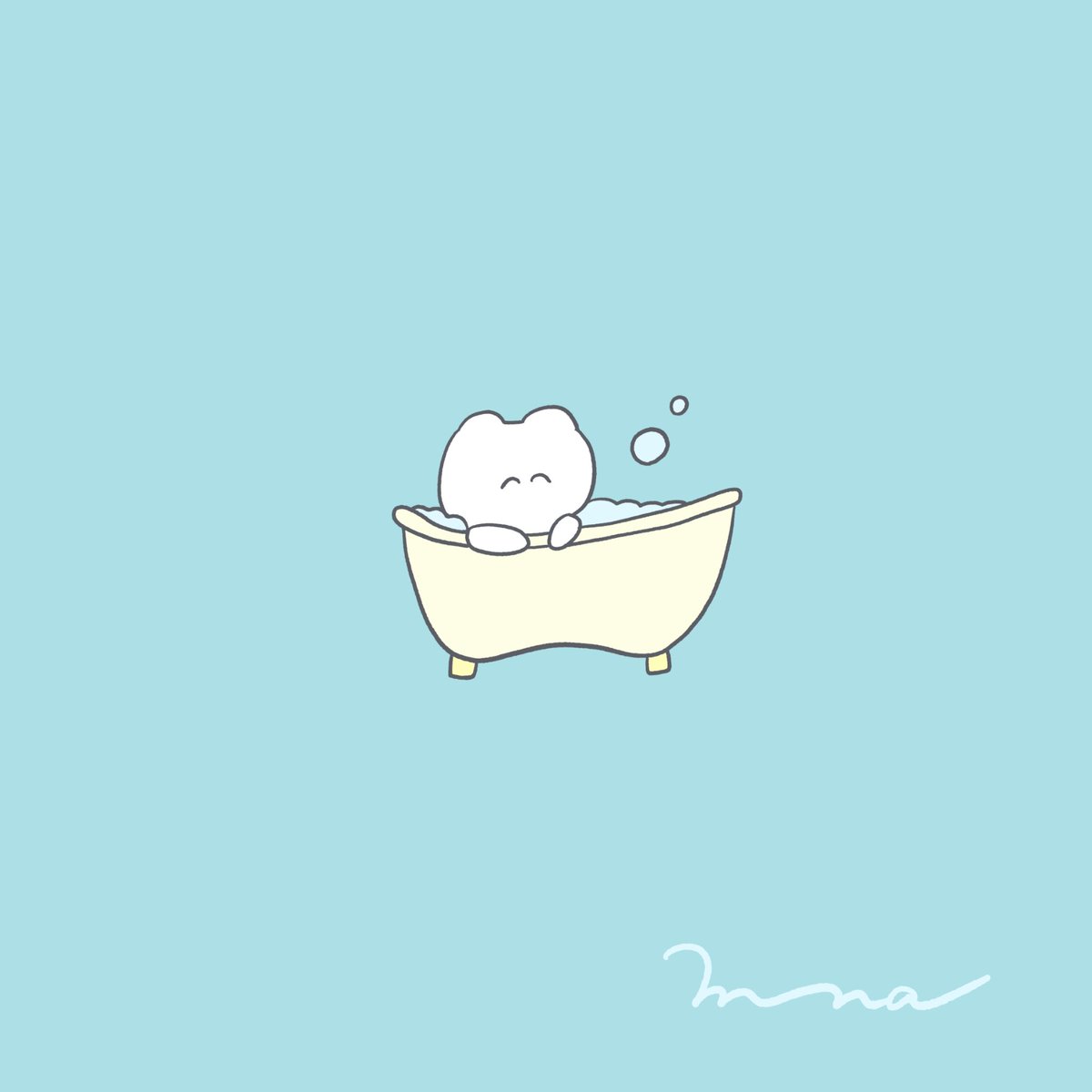 Miina ミイナ イラスト Bath Time お風呂 くま 熊 壁紙 シンプルイラスト ゆるいイラスト イラスト 線画 絵描きさんと繋がりたい イラスト好きな人と繋がりたい 保育 保育イラスト 手帳 韓国イラスト 韓国 일러스트