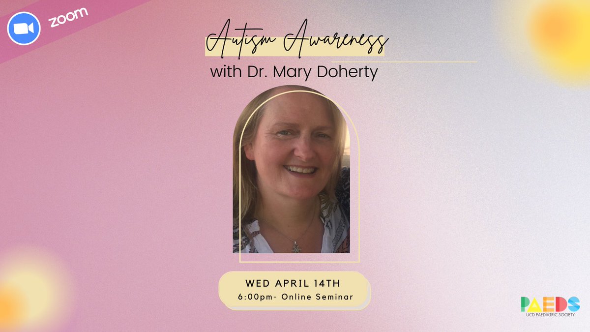 Don’t forget to join our amazing Autism Awareness talk Today with Dr.Mary Doherty✨

docs.google.com/forms/d/e/1FAI…