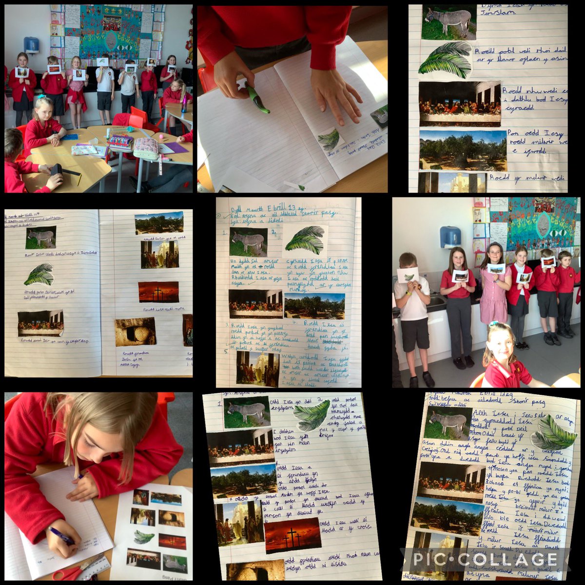 MrsMNicholas's tweet photo. Dosbarth Sycamorwydden ddoe yn trefnu ac ail ddweud Stori’r Pasg. Dosbarth Sycamorwydden sorting and retelling the Easter story yesterday. @MissGattYGDS https://t.co/RqNEaLFCTp