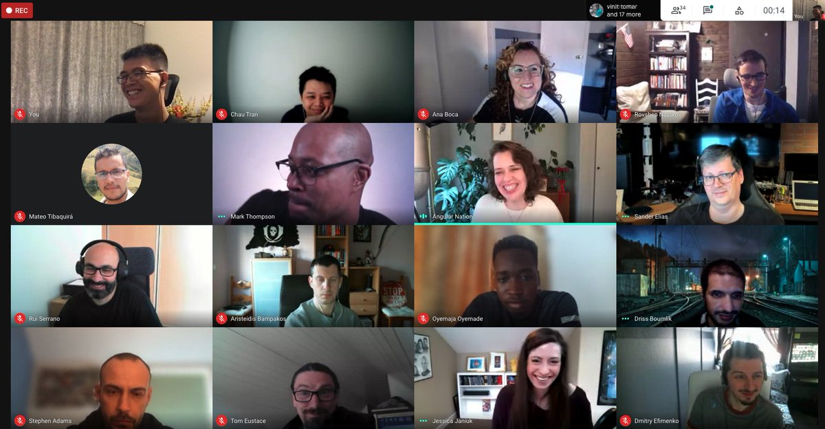 trungvose's tweet image. We had lots of fun on the Hallway Track with the @angular teams yesterday. Thanks again to @ThePunderWoman and @marktechson for making the time! You can view the recorded on ๐ angularnation.net
I am glad to know that @angular team like #angularspotify ๐คฃ๐๐ฅฐ