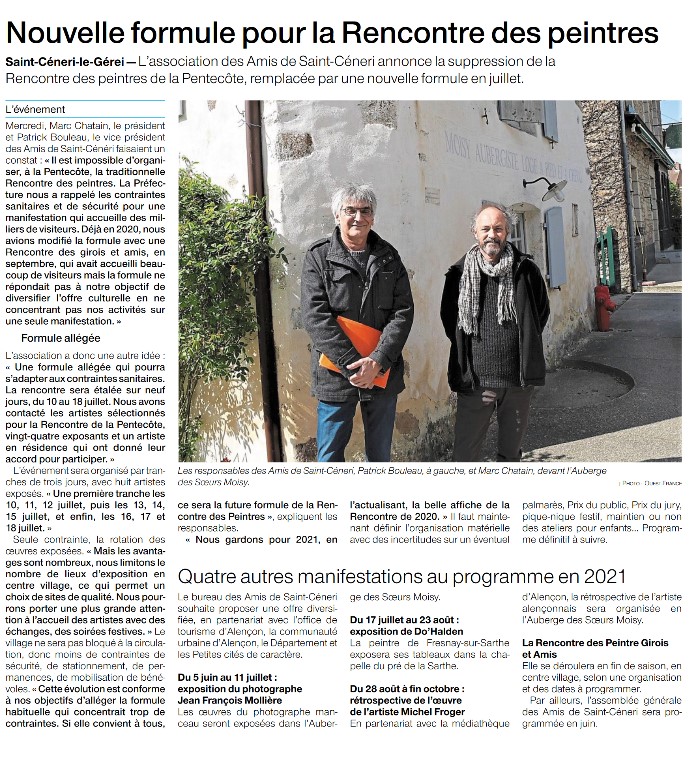Article publié ce jour dans <a href="/OuestFrance61/">Ouest-France 61</a> concernant la programmation de nos événements #saintcéneri #Orne