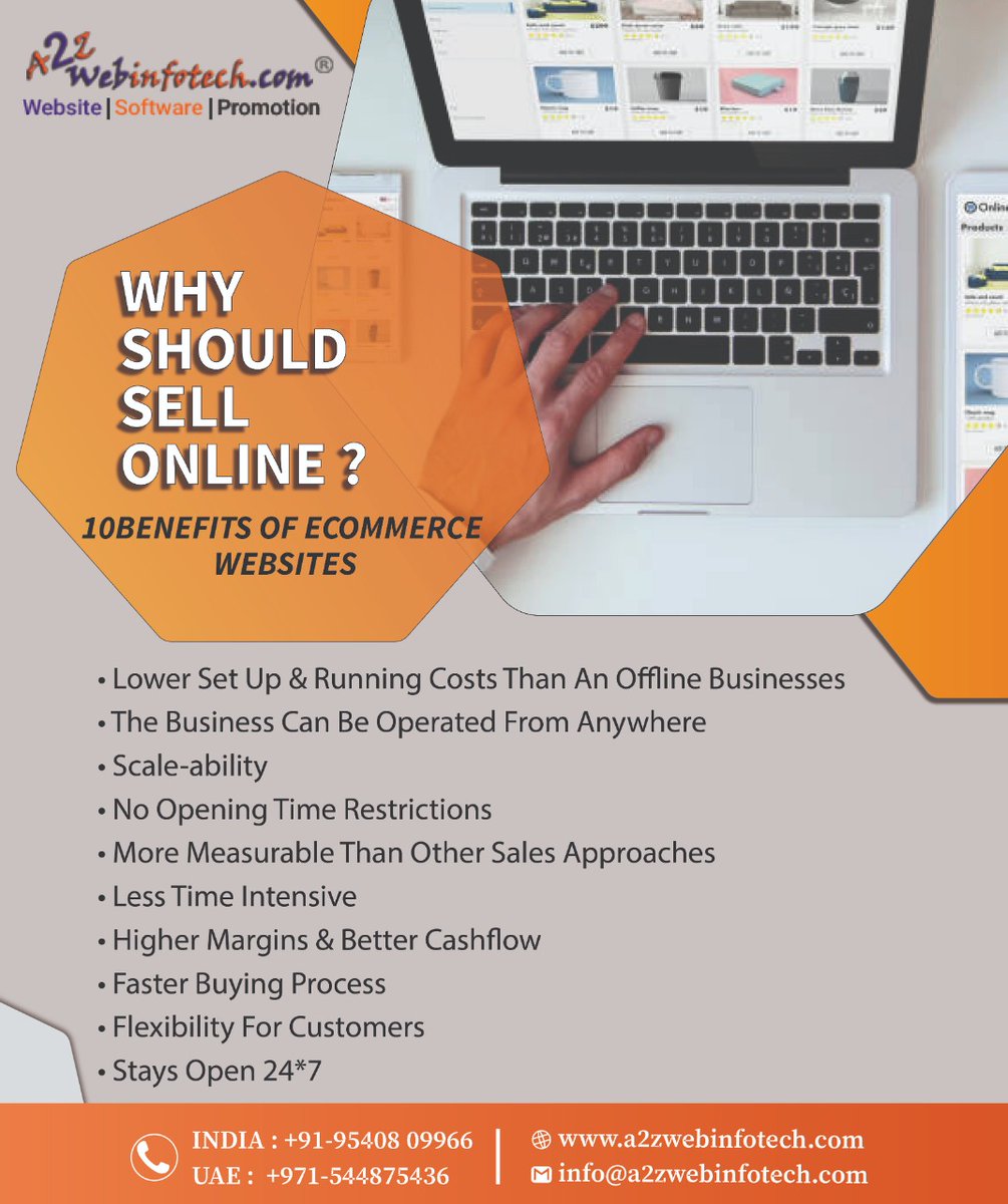 a2zwebinfotech's tweet image. Why you should sell online?
For more information click here: bit.ly/2lVZPuc
#ecommercewebsite #marketing #onlinewebsitedesign #websitedesign #ecommercewebsitedesign
#ecommercebusiness #business #onlineshop #ecommerce