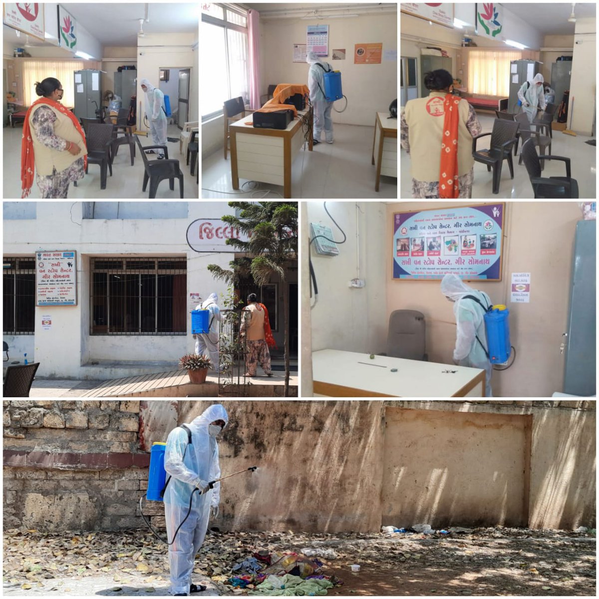 OGirsomnath's tweet photo. આજરોજ મહિલા અને બાળ વિકાસ વિભાગ અંતર્ગત જિલ્લા મહિલા અને બાળ અધિકારીશ્રી તેમજ દહેજ પ્રતિબંધક અધિકારીશ્રી ના માર્ગદર્શન હેઠળ હાલની પરિસ્થીતીને ધ્યાને રાખી “સખી” વન સ્ટોપ સેન્ટર ને સેનીટાઈઝ કરવામાં આવેલ. @WCDGujarat #Sakhi #OneStopCenter https://t.co/YUexveimZi